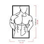 Wallity Muscular Man Escultura de Pared de Metal Negra